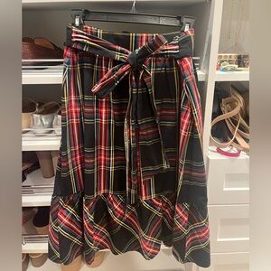 NWT j. Crew factory Tartan Midi Skirt